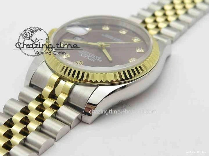 0410 DateJust 116234 SS YG BP Best Edition Gray Dial Diam Markers On SS YG Bracelet SA ZipUp 3745